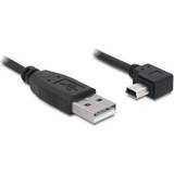 DeLock USB A-USB A - USB-kabel Kabler DeLock Angled USB A-USB mini-B 2.0 0.5m