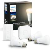 Philips hue e27 startsæt Philips Hue White LED Lamps 9W E27 Bluetooth 3-pack
