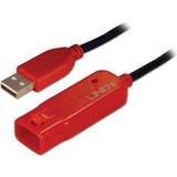 Rød - USB A-USB A - USB-kabel Kabler Lindy Active Pro USB A - USB A M-F 2.0 12m
