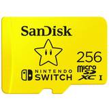 256 GB Hukommelseskort & USB Stik SanDisk Nintendo Switch microSDXC Class 10 UHS-I U3 V30 100/90MB/s 256GB
