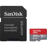400 GB - USB 3.0/3.1 (Gen 1) Hukommelseskort & USB Stik SanDisk Ultra MicroSDXC Class 10 UHS-I U1 A1 V10 100MB/s 400GB +Adapter