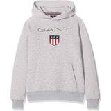 Gant Hoodies Børnetøj Gant Teen Boys Shield Hoodie - Light Grey Melange (906652)