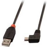 Lindy USB-kabel Kabler Lindy USB A - USB Mini-B 2.0 (angled) 0.5m