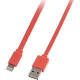 Lindy Gul - USB-kabel Kabler Lindy Flat Reversible USB A - Lightning 1m