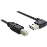 Transparent - USB A-USB B - USB-kabel Kabler DeLock USB A - USB B (angled) 2.0 1m