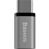 Grå - USB B micro Kabler Baseus USB C-USB Micro-B M-F Adapter