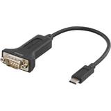 USB Kabler Deltaco USB C-Seriell RS232 0.2m
