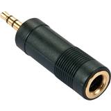 6,3 mm (1/4"RTS) Kabler Lindy 35621 3.5mm - 6.3mm M-F Adapter