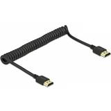 HDMI-kabler - Spiral DeLock Coiled HDMI-HDMI 1.5m