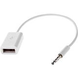 3,5 mm - USB-kabel Kabler MicroConnect 3.5mm-USB A M-F 0.2m