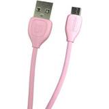 PVC - Pink - USB-kabel Kabler Remax Lesu USB A-USB Micro-B 1m