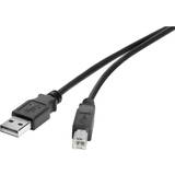 Renkforce Sort Kabler Renkforce USB A-USB B 2.0 0.3m
