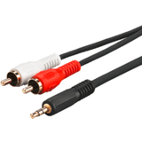 2RCA - 3,5 mm Kabler MicroConnect 3.5mm-2RCA 3m