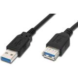 M-CAB Rund - USB-kabel Kabler M-CAB USB A-USB A M-F 3.0 1.8m