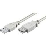 M-CAB Rund - USB-kabel Kabler M-CAB USB A-USB A M-F 2.0 1.8m