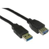MicroConnect USB A-USB A - USB-kabel Kabler MicroConnect USB A - USB A M-F 3.0 3m