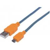 Manhattan USB-kabel Kabler Manhattan Hi-Speed USB A - USB Micro-B 2.0 1m