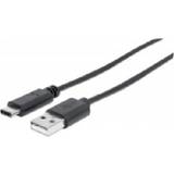 Manhattan USB-kabel Kabler Manhattan Hi-Speed USB A - USB C 2.0 1m