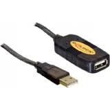 Guld - USB-kabel Kabler DeLock USB A - USB A M-F 2.0 10m