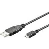 Grå - USB-kabel Kabler MicroConnect USB A - USB Micro-B 5-pin 2.0 3m