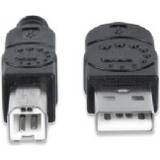 Manhattan USB-kabel Kabler Manhattan Hi-Speed USB A - USB B 2.0 3m