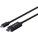 Manhattan DisplayPort-kabler - PVC Manhattan HDMI-DisplayPort Mini 1.1 3m