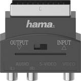 S-video - Sort Kabler Hama Scart-3RCA/S-Video M-F Adapter