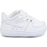 Hvid Lær at gå-sko Nike Force 1 Crib TD - White
