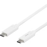 3.1 (gen.1) - Hvid - USB-kabel Kabler Deltaco USB C-USB C 3.1 (Gen.1) 1m