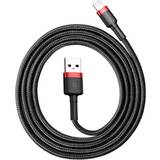 Rød - USB A-Lightning - USB-kabel Kabler Baseus Cafule USB A-Lightning 2m