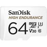 64 GB - USB 3.0/3.1 (Gen 1) Hukommelseskort & USB Stik SanDisk High Endurance microSDXC Class 10 UHS-I U3 V30 100/40MB/s 64GB +Adapter