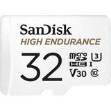 MicroSDHC Hukommelseskort & USB Stik SanDisk High Endurance microSDHC Class 10 UHS-I U3 V30 100/40MB/s 32GB +Adapter
