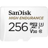 256 GB - microSDXC Hukommelseskort & USB Stik SanDisk High Endurance microSDXC Class 10 UHS-I U3 V30 256GB +Adapter