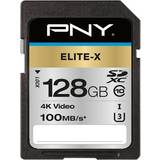 PNY Class 10 Hukommelseskort & USB Stik PNY Elite-X SDXC Class 10 UHS-I U3 128GB