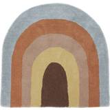 Beige - Uld Børneværelse OYOY Rainbow Carpet 88x90cm