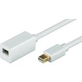 DisplayPort-kabler - Hvid Goobay DisplayPort Mini - DisplayPort Mini M-F 1m