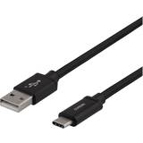 Deltaco USB A - USB C 2.0 M-M 1m