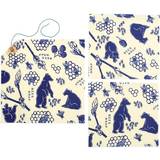 Opvask i hånden Plastposer & Folie Bee's Wrap Bees and Bears Print Lunch Wrap Bivoksdug 3stk