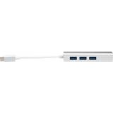 PVC - USB A Kabler Iiglo USB C-3USB A/RJ45 3.0 M-F 0.3m