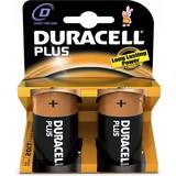 Alkalisk - Batteri til fjernbetjening - Batterier Batterier & Opladere Duracell D Plus 2-pack