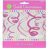 Amscan Swirl Swirl Decorations Pink 12-pack