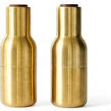 Menu Køkkenudstyr Menu Brushed Brass Bottle Peberkværn, Saltkværn 2stk 20.5cm