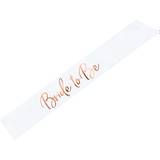 Fotoprops, Partyhatte & Ordensbånd PartyDeco Sash Bride to Be White/Gold (SWP6-008)
