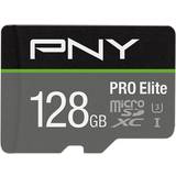 PNY U3 Hukommelseskort PNY Pro Elite microSDXC Class 10 UHS-I U3 V30 A1 100/90MB/s 128GB +Adapter