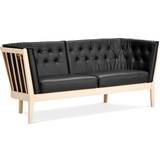 Lædersofaer - Metal Stouby Maria Oak/Black Sofa 151cm 2 personers