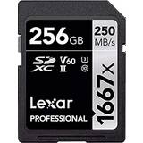 256 GB - SDXC Hukommelseskort Lexar Media Professional SDXC Class 10 UHS-II U3 V60 1667x 256GB