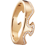 Rosaguld Ringe Georg Jensen Fusion End Ring - Rose Gold/Diamonds