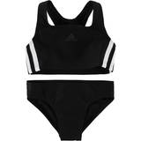 Elastan Bikinier Børnetøj adidas Girl's 3-Stripes Bikini - Black/White (DQ3318)