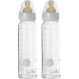 Glas - Transparent Babyudstyr Hevea Glas Sutteflaske 240ml 2-pack