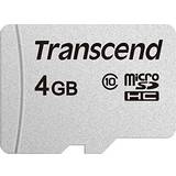 4 GB - Memory Stick Micro Hukommelseskort & USB Stik Transcend 300S microSDHC Class 10 UHS-I U1 4GB